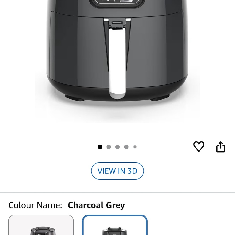 Charcoal Grey Air Fryer - Front Load Basket